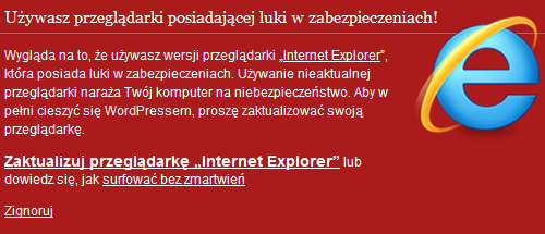 Stara wersja Internet Explorera