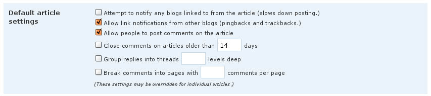 WordPress 2.7 - Nowe ustawienia komentarzy